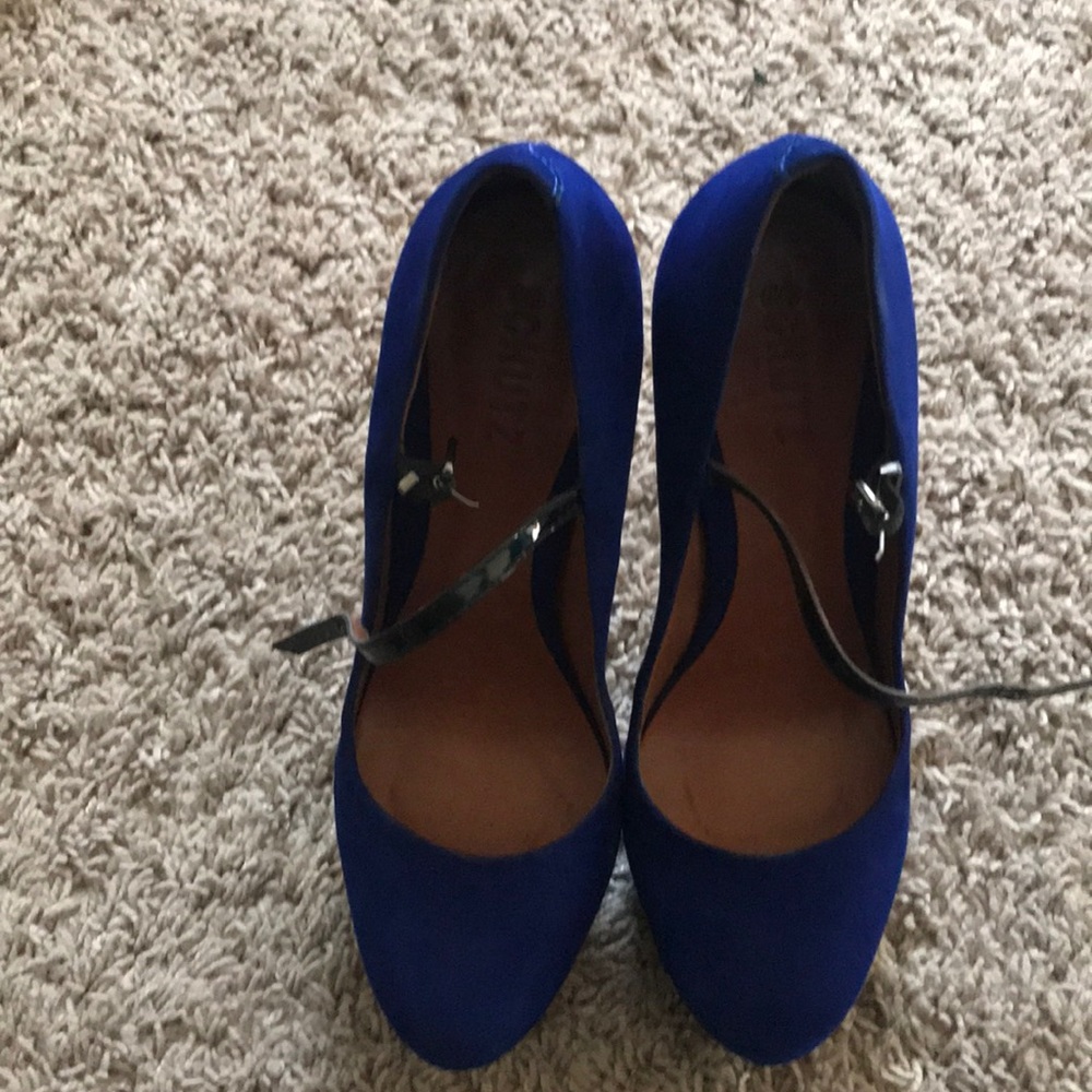 Blue Suede Platforms
